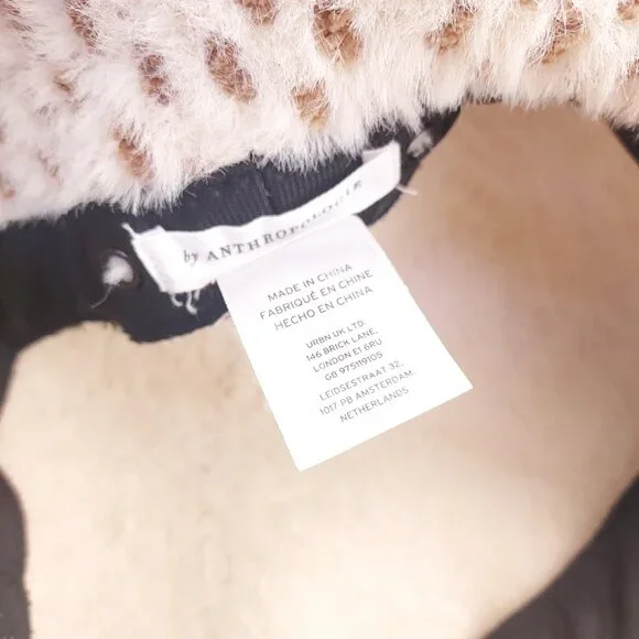 Anthropologie Textured Beret Hat French Motif One Size Adjustable Cream - Picture 7 of 7